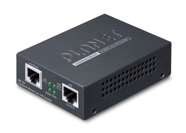 PLANET LRE-101, Sender og mottaker, 1200 m, Cat5e, 10,300 Mbit/s, Full, IEEE 802.3u, IEEE 802.3, IEEE 802.3x, IEEE 802.1Q