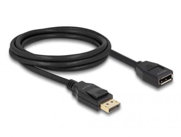 Delock - DisplayPort-forlengelseskabel - DisplayPort (hann) til DisplayPort (hunn) - DisplayPort 1.2 - 2 m - støtte for 4K 60 Hz (3840 x 2160) - svart