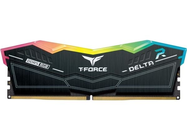 T-Force DELTA RGB - DDR5 - sett - 32 GB: 2 x 16 GB - DIMM 288-pin - 7200 MHz / PC5-57600 - CL34 - 1.4 V - ikke-bufret - on-die ECC - svart