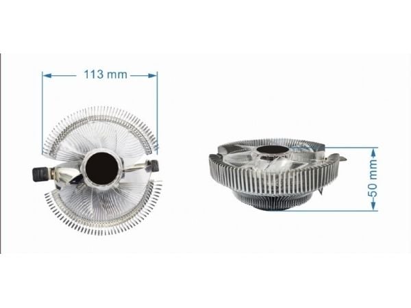 Gembird Huracan X40 - Prosessorkjøler (horisontal) - (for: LGA775, LGA115x Socket, LGA1200) - 90 mm