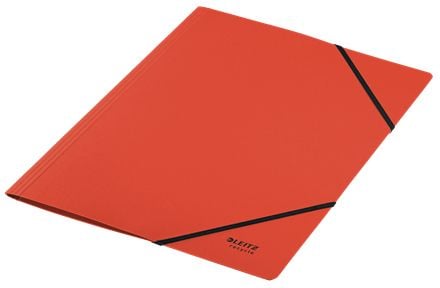 Elastikmappe Leitz Recycle A4karton röd - (10 stk.)