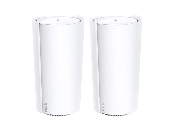 TP-Link Deco XE200(2-pack), Vit, Intern, Mesh-system, 600 m², Triband (2,4 GHz/5 GHz/6 GHz), Wi-Fi 6E (802.11ax)