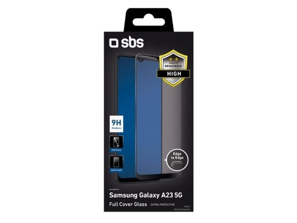 SBS TESCRFCSAA23K, Samsung, Galaxy A23 5G, Støtbestandig, Støvresistent, Ripebestandig, Sort, Gjennomsiktig, 1 stykker