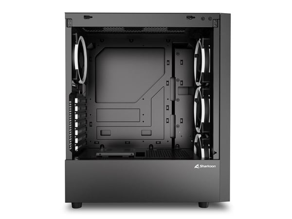 Sharkoon RGB Wave - Tower - ATX - sidepanel med vindu (herdet glass) - ingen strømforsyning - USB/lyd