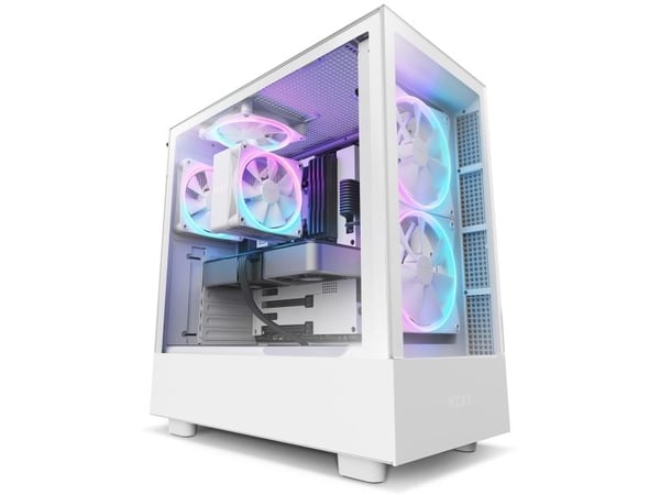 NZXT T120 RGB - Prosessorkjøler - (for: LGA115x Socket, LGA1200, LGA1700, AM4, AM5) - aluminium og kobber - 120 mm - hvit