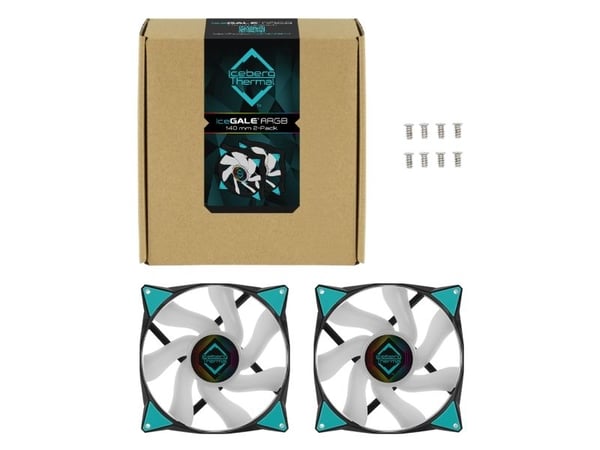 Iceberg Thermal IceGALE ARGB, Vifte, 14 cm, 500 RPM, 1600 RPM, Sort