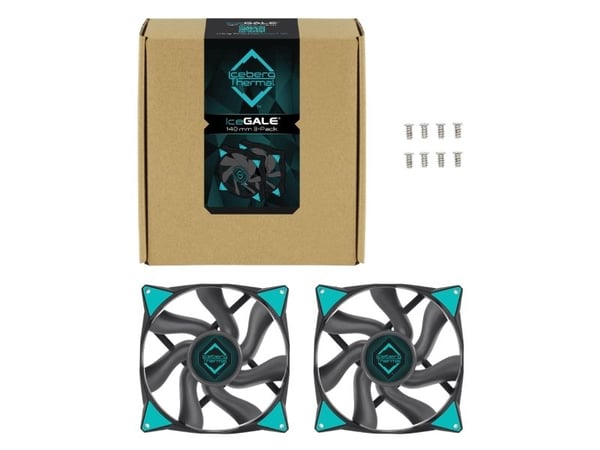 Iceberg Thermal IceGALE, Vifte, 14 cm, 500 RPM, 1600 RPM, Sort