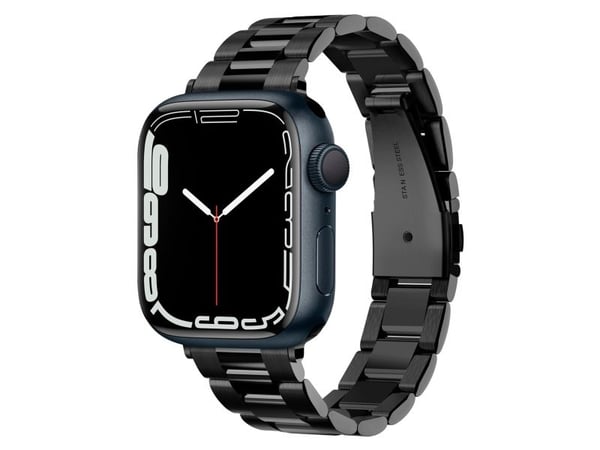 Spigen Modern Fit, Belte og klemme, Smartklokke, Svart, Apple, Rustfritt stål, Svart