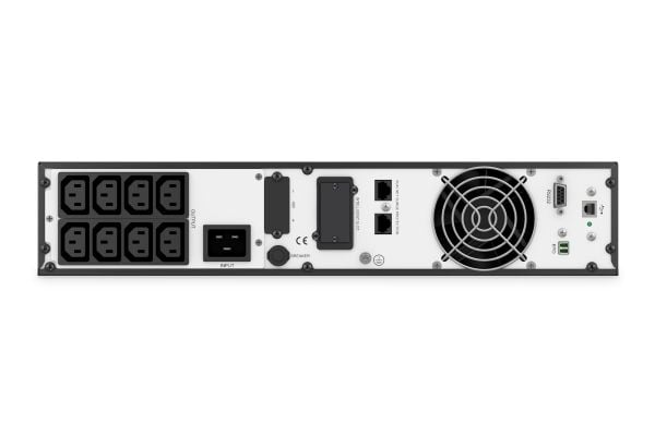 DIGITUS - UPS (rackmonterbar/ekstern) - online - AC 208/220/230/240 V - 2000 watt - 2000 VA - enkeltfase - RS-232, USB - utgangskontakter: 8 - 2U -...