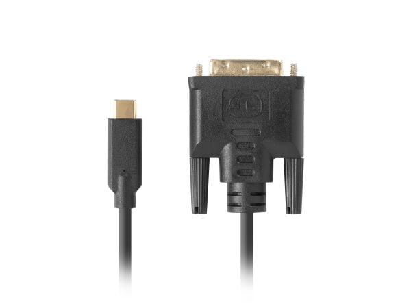 KABEL USB-C(M)->DVI-D(24+1)(M) 3M SVART LANBERG