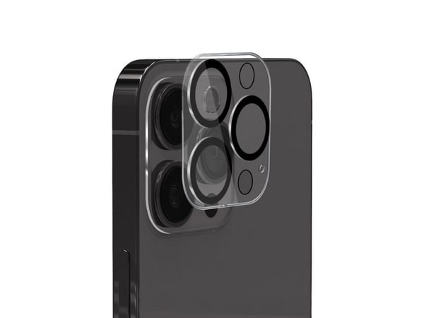 eSTUFF Titan Shield - Linsebeskytter for mobiltelefon - gjennomsiktig - for Apple iPhone 14 Pro, 14 Pro Max