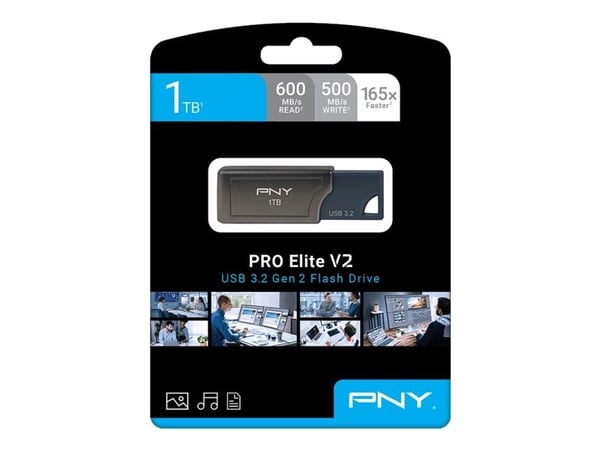 Pendrive PNY Pendrive 1TB USB 3.2 PRO Elite V2 P-FD1TBPROV2-GE P-FD1TBPROV2-GE