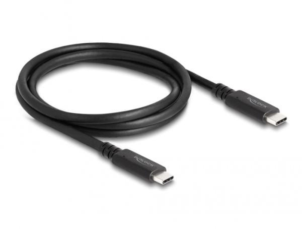 Delock - USB-kabel - 24 pin USB-C (hann) til 24 pin USB-C (hann) - USB4 / Thunderbolt 3 / DisplayPort - 48 V - 5 A - 1.2 m - utvidet effektområde (...