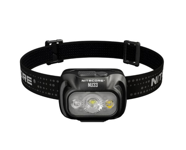 Nitecore NU33, Hodebåndslommelykt, Sort, Aluminium, Knapper, 1 m, IP66
