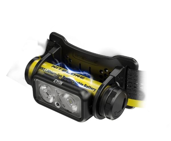Nitecore NU43, Hodebåndslommelykt, Sort, Gult, Aluminium, Knapper, 2 m, 2 m