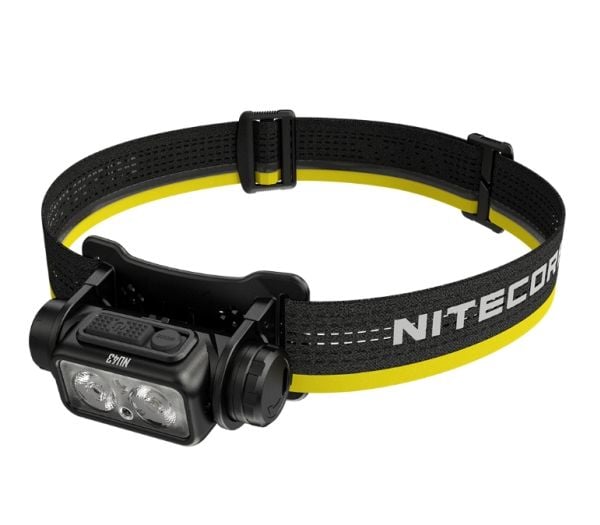 Nitecore NU43, Hodebåndslommelykt, Sort, Gult, Aluminium, Knapper, 2 m, 2 m