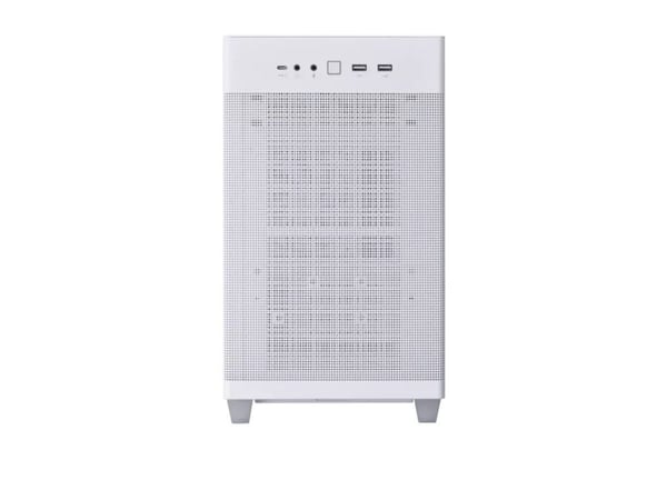 ASUS Prime AP201 - Lite tårn - micro ATX - sidepanel med vindu (herdet glass) - ingen strømforsyning - hvit - USB/lyd