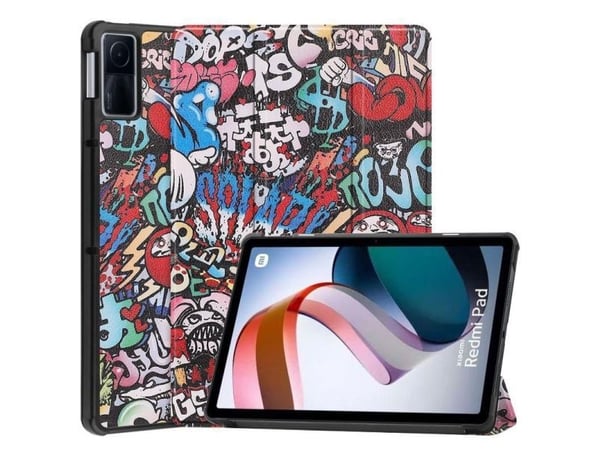 CoreParts - Lommebok for nettbrett - tri-fold caster, with auto-wake function - polyuretanlær - graffiti style - for Xiaomi Redmi Pad