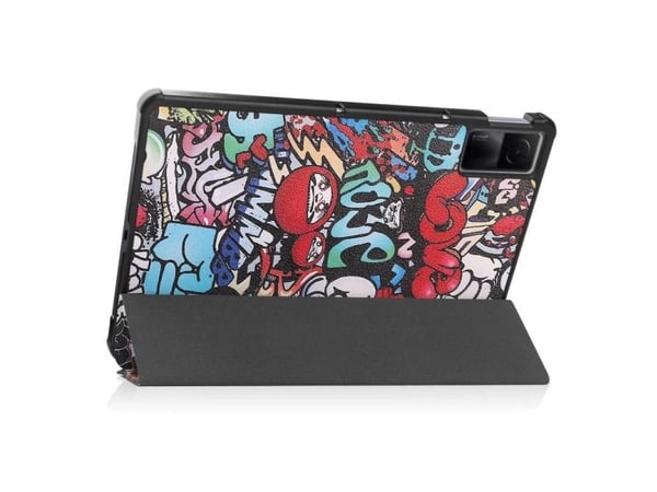CoreParts - Lommebok for nettbrett - tri-fold caster, with auto-wake function - polyuretanlær - graffiti style - for Xiaomi Redmi Pad
