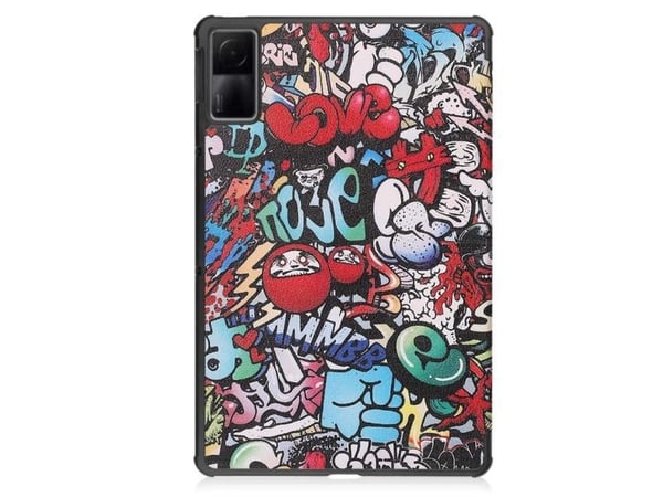 CoreParts - Lommebok for nettbrett - tri-fold caster, with auto-wake function - polyuretanlær - graffiti style - for Xiaomi Redmi Pad