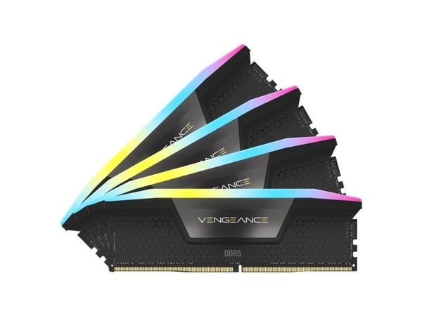 CORSAIR Vengeance RGB - DDR5 - sett - 64 GB: 4 x 16 GB - DIMM 288-pin - 6600 MHz / PC5-52800 - CL32 - 1.4 V - ikke-bufret - svart