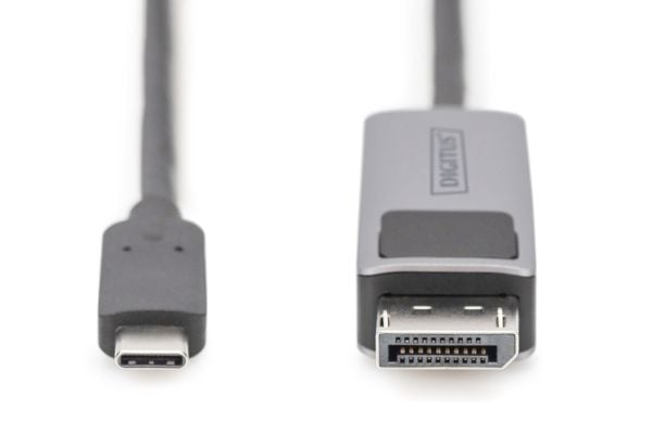 Digitus DB-300334-010-S, 1 m, USB Type-C, DisplayPort, Uros, Uros, Suora