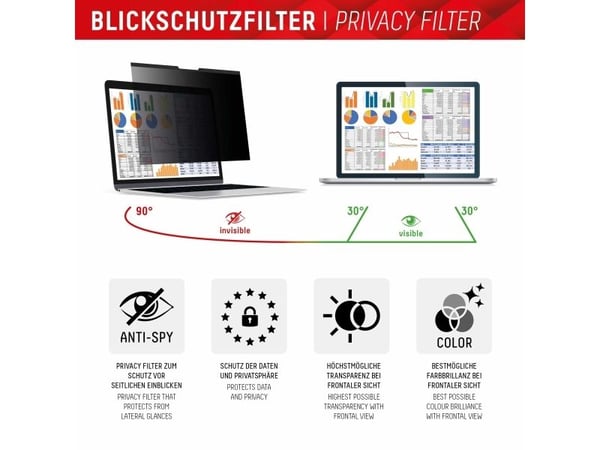 DISPLEX PRIVACY SAFE magnetiskt 2-vägs sekretessfilter till MacBook Pro 16,2"