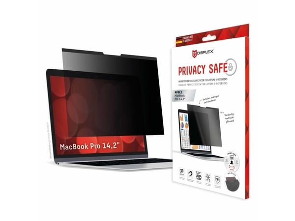 DISPLEX Privacy Safe privacy filter for MacBook Pro 14.2", antirefleks, blått lys filter, magnetisk vedlegg