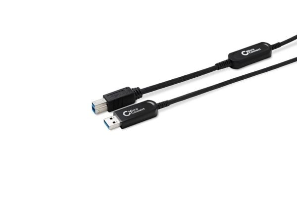 MicroConnect Premium - USB-kabel - USB-type A (hann) til USB Type B (hann) - USB 3.2 Gen 2 - 10 m - Active Optical Cable (AOC) - svart