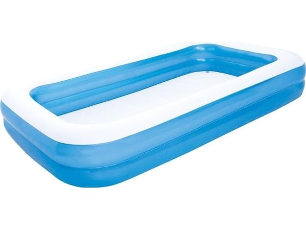Bestway 54150, Oppblåsbart basseng, 850 l, Rektangulær, Vinyl, Blå, Hvit