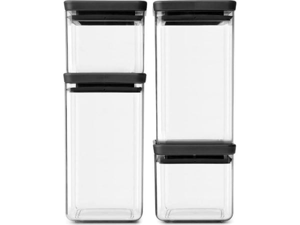 Brabantia Tasty+ - Beholdersett for matlagring - rektangulær - mørk grå