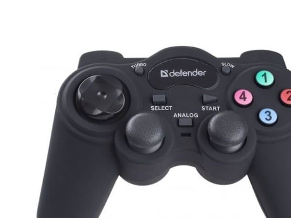 Defender Game Racer Turbo RS3, Gamepad, PC, Playstation, Playstation 2, Playstation 3, Turboknapp, Koblet med ledninger (ikke trådløs), Sort, 2 m