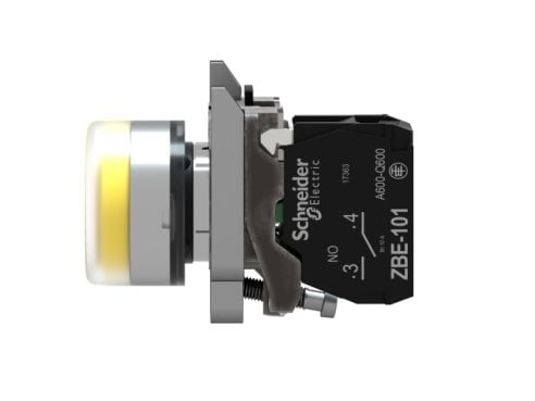 Schneider Electric XB4, Knapp, Not compatible with legend holder, IP66, IK06, Klass I, 30 mm