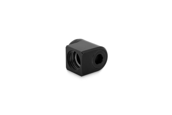 EK Water Blocks EK-Torque Micro Adapter 90 grader G1/4 tommer AG til G1/4 tommer IG - roterbar, svart
