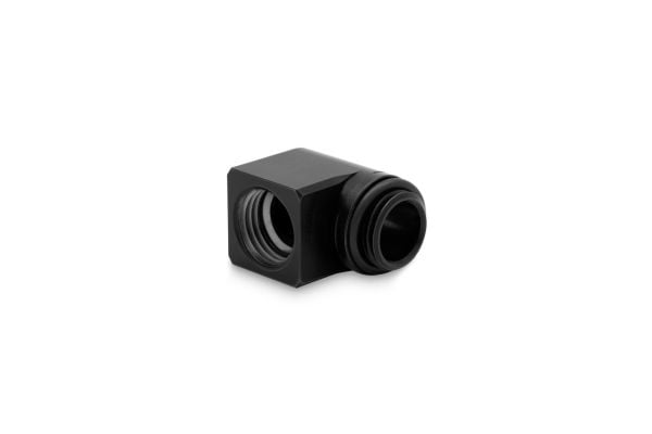 EK Water Blocks EK-Torque Micro Adapter 90 grader G1/4 tommer AG til G1/4 tommer IG - roterbar, svart