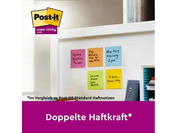 Post-It Super Sticky Z-Notes Oasis, 76 x 76 mm, pakke a 5 stk