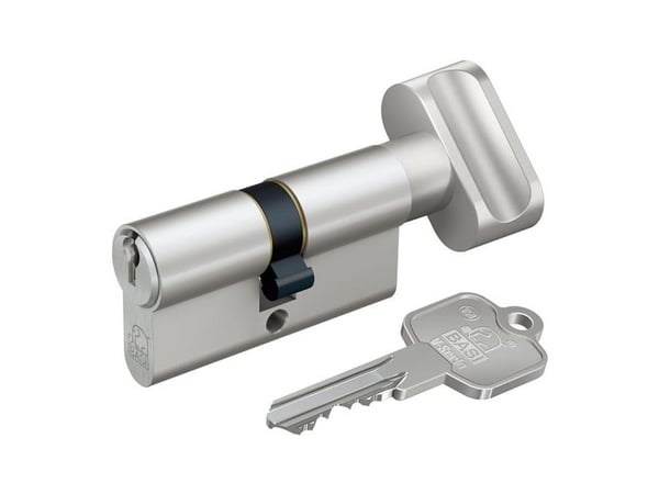 BASI V50 - K35/35 mm KA, Europrofilsylinder, Nickel, 3 stykker, 1 stykker, 320 g, 1,7 cm