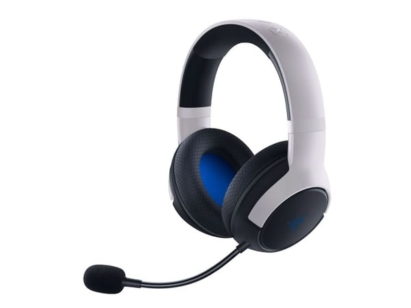 Razer Kaira HyperSpeed - PlayStation Licensed - hodesett - full størrelse - Bluetooth / 2,4 GHz radiofrekvens - trådløs - USB-C - hvit