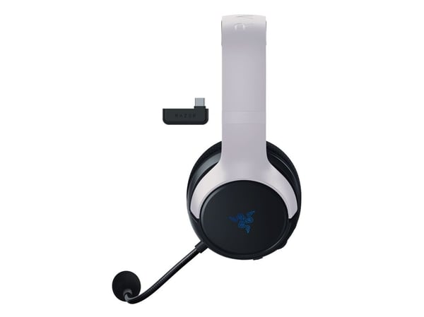 Razer Kaira HyperSpeed - PlayStation Licensed - hodesett - full størrelse - Bluetooth / 2,4 GHz radiofrekvens - trådløs - USB-C - hvit