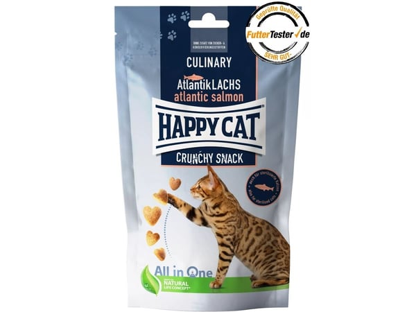 Happy Cat Culinary Crunchy Snack, Snacks, Katt, Voksen, Laks, 70 g, Sukkerfri