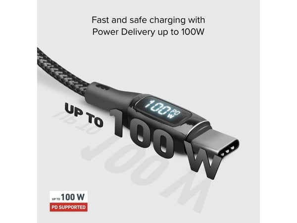 SBS TECABLETCCLED100WK, 1 m, USB C, USB C, 480 Mbit/s, Musta