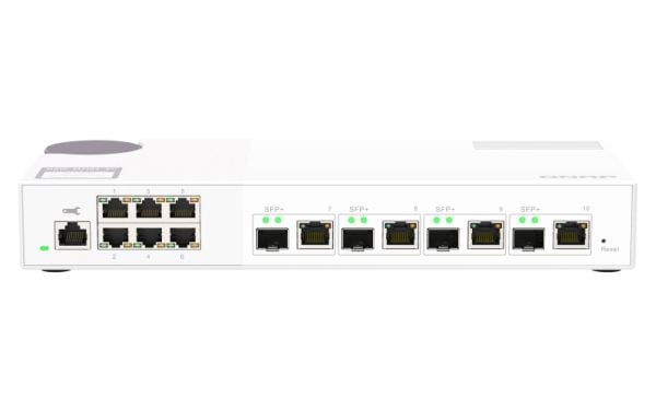 QNAP QSW-M2106-4C - Switch - Styrt - 6 x 2.5GBase-T + 4 x combo 10 Gigabit SFP+/RJ-45 - stasjonær