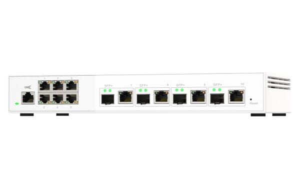 QNAP QSW-M2106-4C - Switch - Styrt - 6 x 2.5GBase-T + 4 x combo 10 Gigabit SFP+/RJ-45 - stasjonær