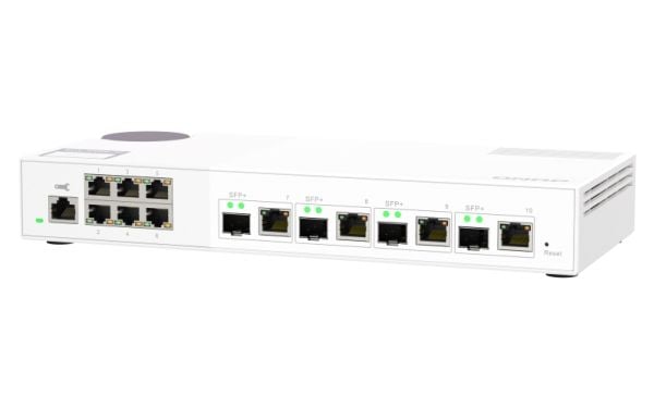 QNAP QSW-M2106-4C - Switch - Styrt - 6 x 2.5GBase-T + 4 x combo 10 Gigabit SFP+/RJ-45 - stasjonær