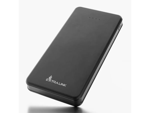 Extralink EPB-078B - Strømbank - 10000 mAh - 2.1 A - 2 utgangskontakter (USB) - svart