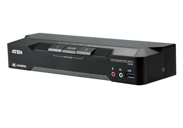 ATEN CM1942, 4096 x 2160 piksler, 4K Ultra HD, 11,58 W, Sort