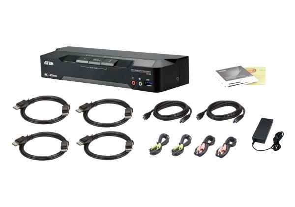 ATEN CM1942, 4096 x 2160 piksler, 4K Ultra HD, 11,58 W, Sort