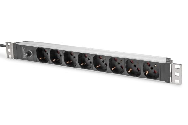 DIGITUS Alu pistorasia 8-way 1U IT 2m 2m
