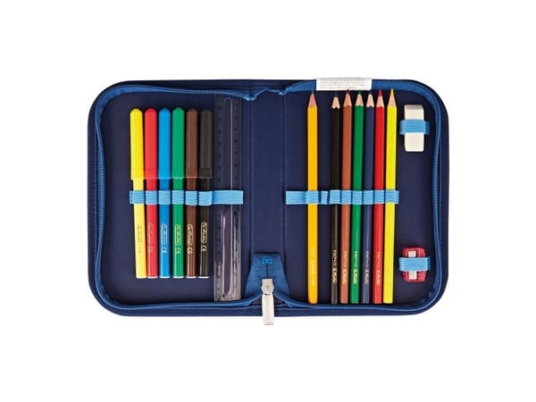 Herlitz SoftLight Plus GreenLine Deep Sea, Lunchboks, Pennal, Pencil pouch, Skolesekk, Sportsbag, Gutt, Barneskole, Ryggsekk, 16 l, Sidelomme