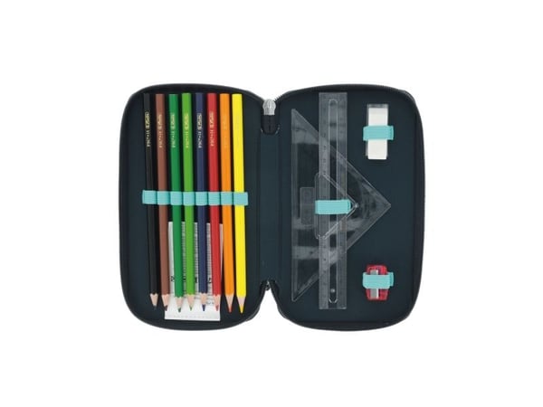 Herlitz TriCase Happy Lions, 31 stykker, Flerfarget, Polyester, Mønster, 190 mm, 70 mm
